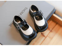 Zapatos versátiles de cuero para niñas, moda coreana para niños, uniforme negro, zapatos escolares con hebilla, otoño y primavera, 2023 - details 9