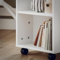 Mesa Auxiliar con 2 Estantes Consola Mesita de Noche con Ruedas Mesa Blanca Mesita 70 x 35 x 60 cm FBT34-W ES - details 50