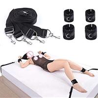 Juego de Lazos de BDSM Leten Collar de Pulsera de Cadena Trasera Ajustable con Blindfold y Manos Atadas - details 33