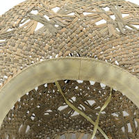 Sombrero de paja de vaquero del oeste de Panamá para hombre y mujer, gorra de Jazz de verano, a prueba de viento, con cuerda, sombreado, de ala ancha - details 7