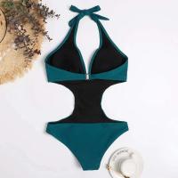 2023 sexy corte Trikini nuevo sólido Tre, escote en V profundo, espalda descubierta es un traje de baño Monokini para mujer Tre - details 14