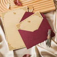 Juego de sobres Vintage, tarjeta de invitación, sobre de piel de oveja, sobre de agradecimiento, sello bronceado, tarjeta de felicitación Retro romántica, 10 Uds. - details 7