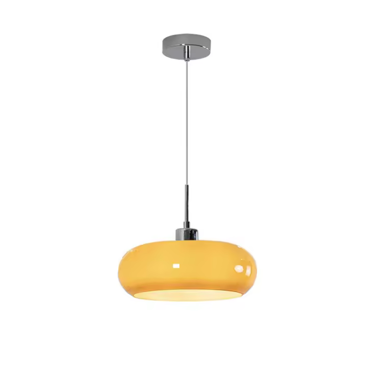 Lámpara colgante moderna de mediados de siglo, accesorio de iluminación colgante con pantalla de cristal para comedor, restaurante, cafetería, sala de estar, dormitorio, granja - 1