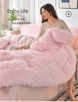 Cubierta de Edredón de Lana Gruesa para Invierno Súper Suave y Cálido Estilo Moderno Lujo Terciopelo Quilt Cover - details 2