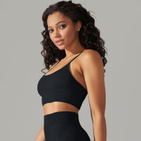 Hamidou-Sujetador deportivo Sexy para mujer, ropa interior deportiva a prueba de golpes, almohadilla extraíble para el pecho, para gimnasio, entrenamiento, Fitness, correr, Tops de realce - details 9