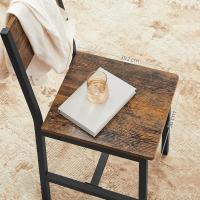 Sillas de Comedor, Juego de 4, Marco de Acero, Estilo Industrial, para Comedor, Salón, Cocina, Marrón Rústico y Negro - details 21