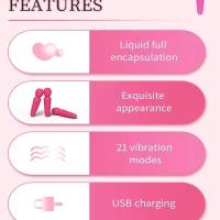 Mini varilla recargable masajero suave completo de silicona varilla vibrador multimodo vibrador adulto juguete sexual para mujeres - details 4