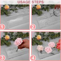 Centro de mesa floral rectangular para mesa de comedor, florero, mesa de comedor moderna, arreglos florales, florero decorativo - details 4