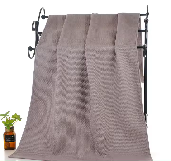 Toalla de baño de gasa con capa de remolino de aire, toalla de baño absorbente suave para adultos, toalla de baño de playa - 1