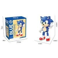 Bloques de construcción de Sonic de dibujos animados, figuras de acción, juguetes educativos para niños, regalo de cumpleaños - details 1