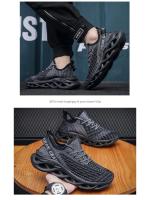 Zapatillas de correr para hombre, zapatos ligeros de suela gruesa para exteriores, calzado de entrenamiento para caminar - details 5