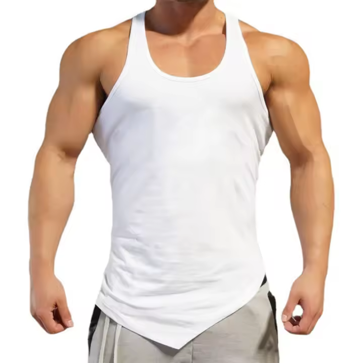 Camiseta sin mangas de algodón para hombre, ropa de marca para gimnasio, culturismo, entrenamiento - 1
