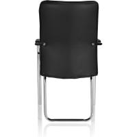 706400 Silla visitante Banda V Piel sintética Negro, Silla de confidente con Apoyabrazos, cómoda - details 3