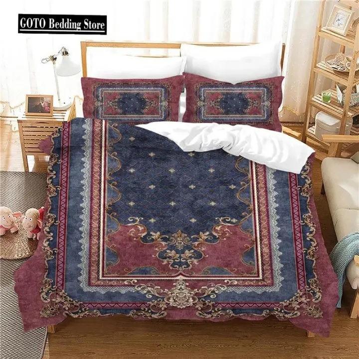 Juego de Ropa de Cama de Lujo Jacquard Tamaño Rey 240x220 Cm Conjunto de Cama de Algodón de Lujo con Estampado - 1