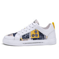 Versión coreana de lona graffiti board zapatos personalizados pequeño blanco casual marea zapatos de los hombres adolescentes marea - details 0