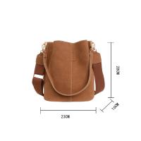 Bolso de Cubo de Cuero Temporado Bolso de Hombro de Moda de Ante Gran Capacidad Bolso Casual Retro - details 23