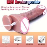 Vibrador de Estimulación Realista en Forma de Palo Calidez Estimulante Penetración Telescópica - details 5