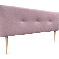 Cabecero de Polipiel o Tela Acualine Liso con Botones y Patas Tapizado de Alta Gama Cabezal Lujo Cama Dormitorio Moderno Acolchado (Tela Beige, 145x105cm (Camas 120/135/140)) - details 7