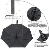 Paraguas de Golf abierto automático, paraguas de palo impermeables a prueba de viento con doble dosel extragrande de gran tamaño - details 51