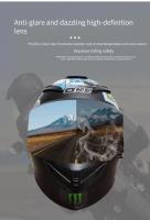 Casco completo de motocicleta Retro para hombre y mujer, protector de coche eléctrico, personalidad de verano, cuatro estaciones - details 5