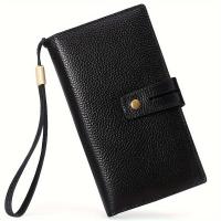 Cartera larga para mujer, grande, bloqueo antirrobo, tarjeta triple con monedero y soporte para libreta de cheques - details 4