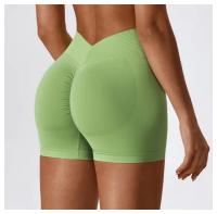 Shorts de Yoga de Cintura Alta Ajuste Ajustado para Abdomen y Cadera Material de Nylon - details 7