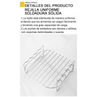 Conjunto de Parrilla para exteriores con Pinchos,Rejilla para Freidora de Aire Cuadrada,Soporte para Barbacoa de Acero Inoxidable - details 2