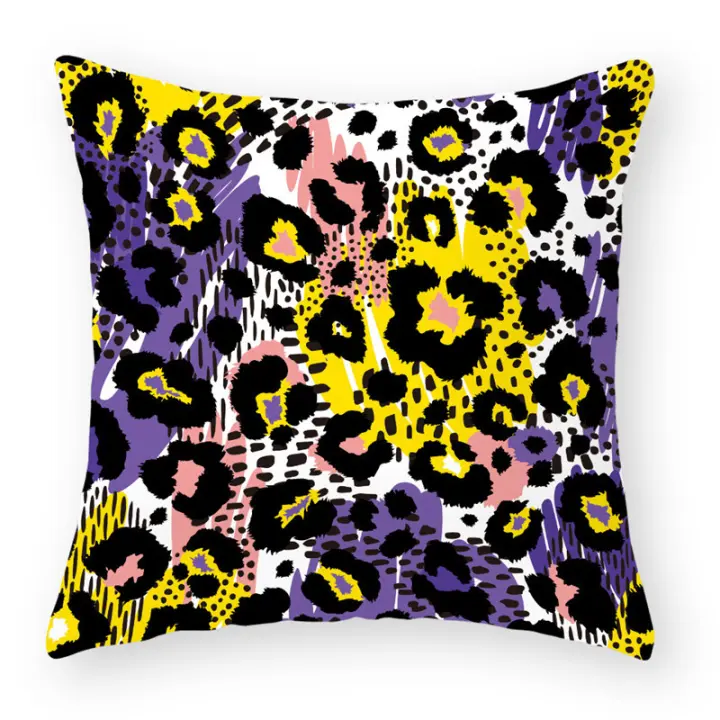 Funda de Almohada de Poliéster con Estampado de Leopardo Tamaño 45*45cm - 1