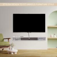 Soporte de TV de Madera Flotante Estante de Pared para TV Mueble de Madera para TV Colgante - details 18