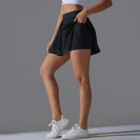 Falda de tenis de bádminton para mujer, interior, secado rápido, elasticidad, doble capa, yoga - details 6