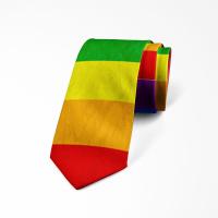 Corbata informal de 8cm con diseño de arcoíris, corbata estrecha, suave y colorida, ajustable, atada a mano, para hombre, Unisex - details 11
