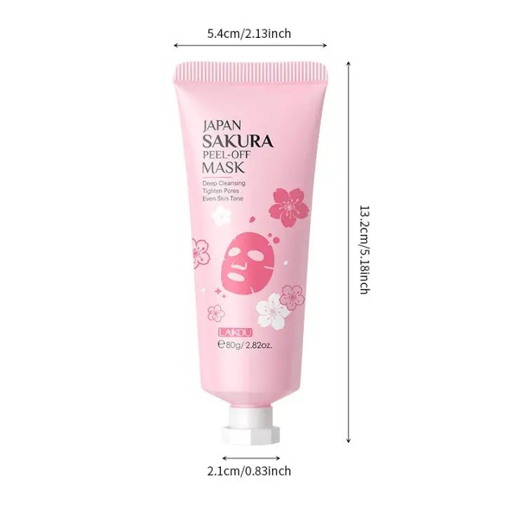 Mascarilla Facial de Exfoliación Laikou Sakura Limpieza Profunda Anti-Envejecimiento Hidratante Reparadora Brighten 50g - 1