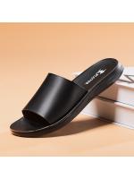 Sandalias de verano para hombre, zapatos de playa para exterior, zapatillas de hombre, chanclas de piel auténtica para estar en casa. - details 2