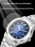 Reloj Náutilo Clásico para Hombres Cuarzo Resistente al Agua 3ATM, Esfera con Brillo Nocturno y Calendario, Correa de Aleación de Zinc Estilo Elegante para Oficina y Eventos Formales - details 4