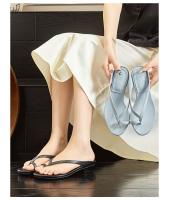 Nuevas chanclas sandalias versátiles casuales zapatillas de pellizco premium de media fregona de moda. - details 1