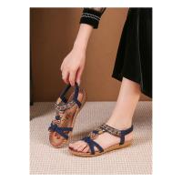 Elegantes Sandalias de Verano 2025 Boho con Strass Chanclas de Dedo de Cuero Genuino, Moda Playa y Fiesta, Diseño Exclusivo y Lujo - details 12