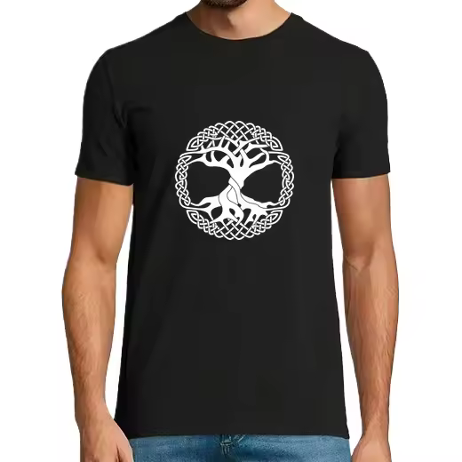 Camiseta vikinga para hombre árbol vida yggdrasil Camisetas hombre clásica premium de vikingos - 1