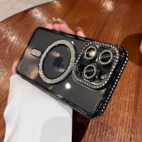 Funda Transparente de Diamante para iPhone Carga Inalámbrica Magnética Accesorios de Electrónica - details 24