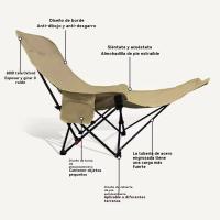 Silla reclinable jardin plegable camping al aire libre familiares party Portátil - details 4