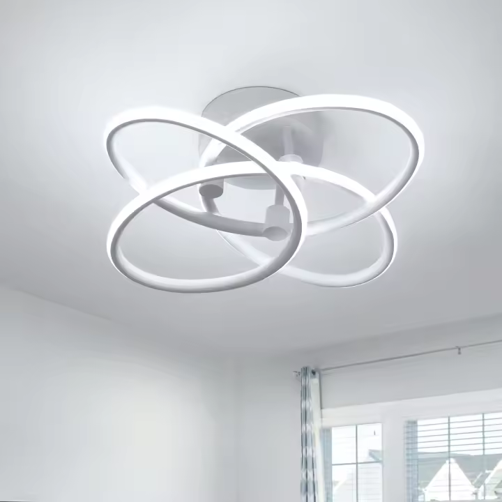 Lámpara de Techo LED para Sala de Estar, Luz creativa de Flores acrílicas, 38W, 4500LM, 6500K - 1