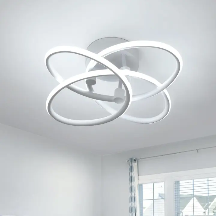 Lámpara de Techo LED para Sala de Estar, Luz creativa de Flores acrílicas, 38W, 4500LM, 6500K - 1