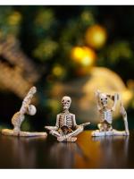 Mini adorno de calavera de Yoga de Halloween americano, decoración de personajes de Festival fantasma, artesanías de resina, gran oferta, nuevo - details 7