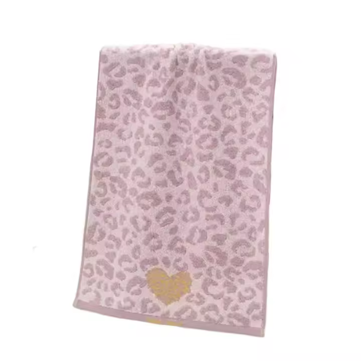 Manta de algodón con estampado de leopardo para adultos, toalla de mano suave y gruesa de lujo con dibujos animados, suministros para el baño, 36x74cm - 1