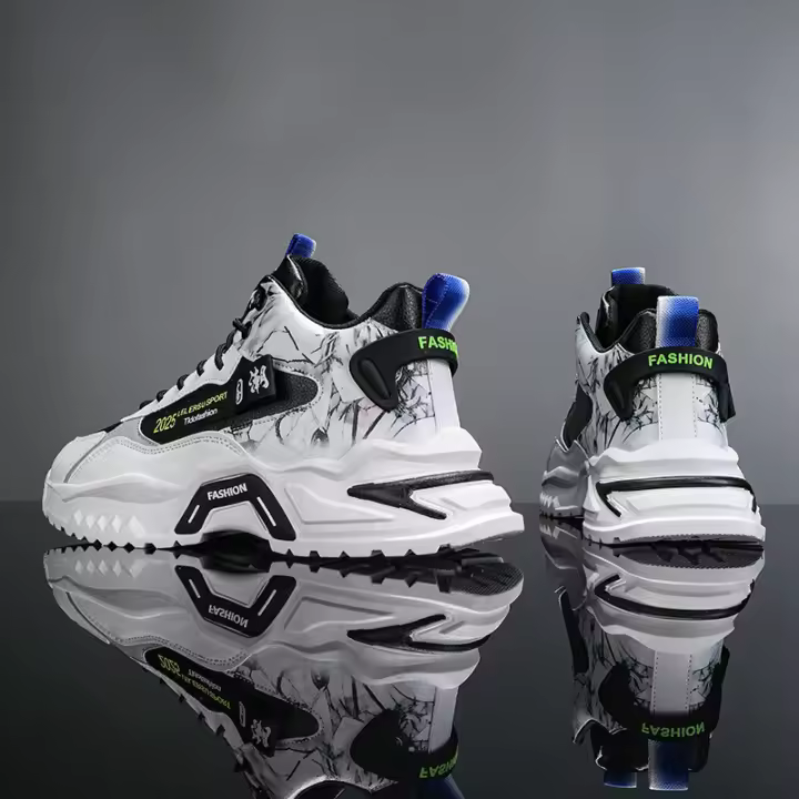Zapatillas Casuales de Moda para Hombres Otoño 2024 Alta Topa de Estilo Padre - 1