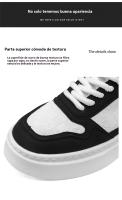 Zapatos blancos combinables de estilo coreano para hombre, zapatillas de deporte informales ligeras con cordones, primavera 2025 - details 7