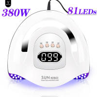 Secador LED para esmalte de Gel, lámpara UV profesional de 380W, 81LED, 4 Ajustes, Sensor automático - details 0