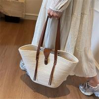 Bolso de Tela Grande Capacidad Cadena de Cierre Kiss Lock Estilo Duradero y Elegante para Uso Diario Bolso de Playa Contraste - details 2