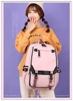 Mochila escolar de nailon para adolescentes, morral de viaje para estudiantes, a la moda - details 2