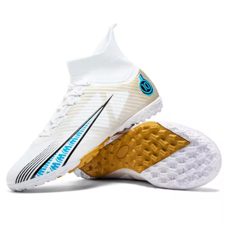 Zapatos de fútbol de caña alta AG con tacos largos para césped TF, tacos rotos, zapatos de entrenamiento de competición - 1