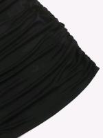 Vestido ajustado plisado de un solo hombro sexy para mujer de verano falda que cubre el trasero - details 3